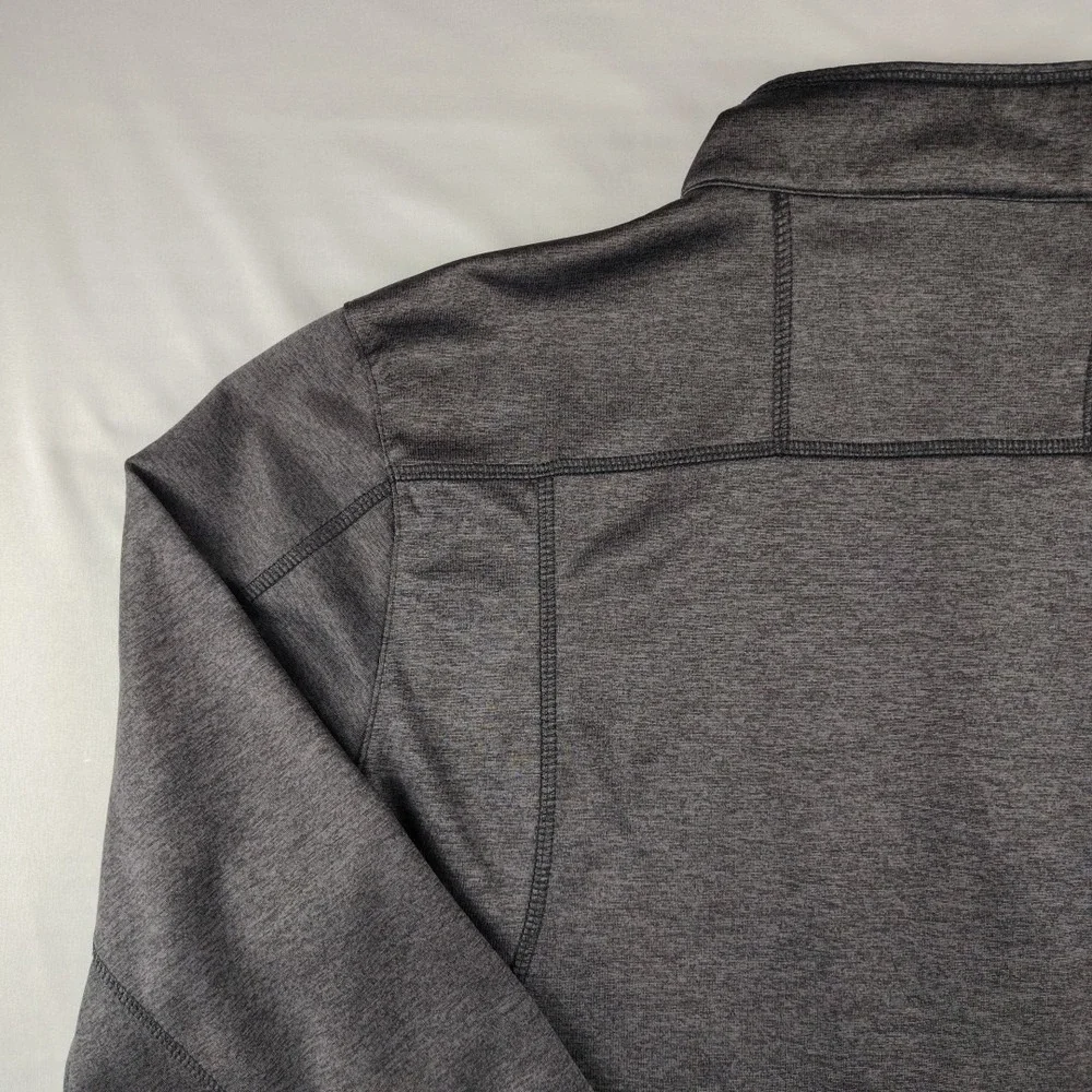 Miami Open Track Tennis Jacket Mens Large Gray Full-Zip Tennis EUC